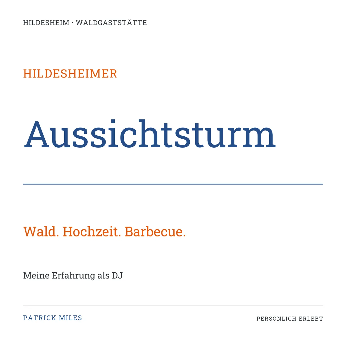 Schriftgrafik zum Beitrag: Hildesheimer Aussichtsturm