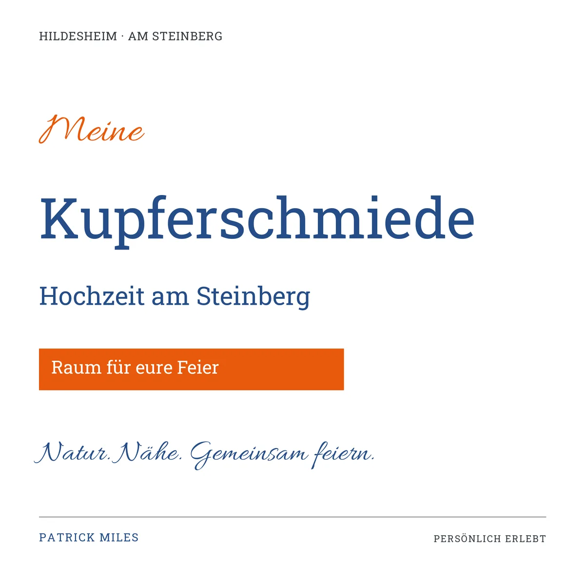 Schriftgrafik zum Beitrag: Meine Kupferschmiede Hildesheim