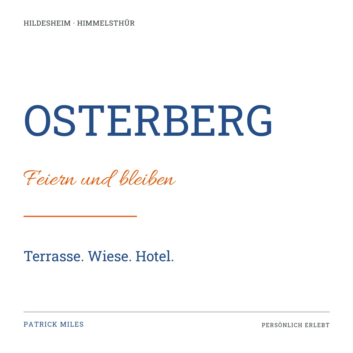 Schriftgrafik zum Beitrag: Osterberg Hildesheim
